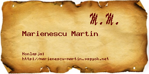 Marienescu Martin névjegykártya